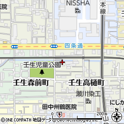 京都府京都市中京区壬生高樋町24周辺の地図
