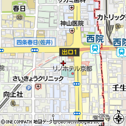 京都府京都市右京区西院高山寺町周辺の地図