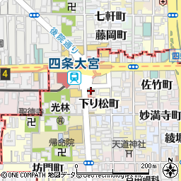 京都府京都市下京区四条大宮町18周辺の地図