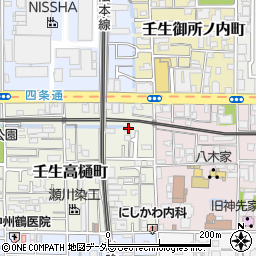 京都府京都市中京区壬生高樋町8-8周辺の地図