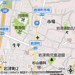 愛知県岡崎市岩津町市場8周辺の地図