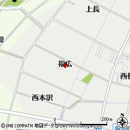 愛知県豊田市福受町福広周辺の地図