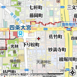 ユニハイム四条大宮駅前管理事務所周辺の地図