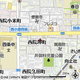 京都府京都市右京区西院坤町75周辺の地図
