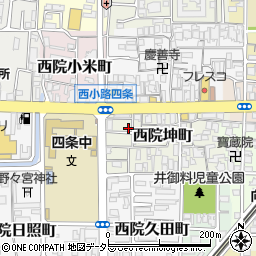 京都府京都市右京区西院坤町10周辺の地図