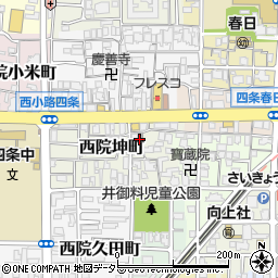京都府京都市右京区西院坤町111周辺の地図