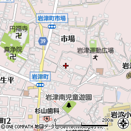 愛知県岡崎市岩津町市場34周辺の地図