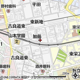 愛知県知立市内幸町加藤周辺の地図