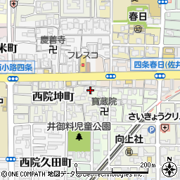京都府京都市右京区西院坤町117周辺の地図