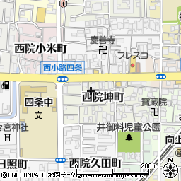 京都府京都市右京区西院坤町68周辺の地図