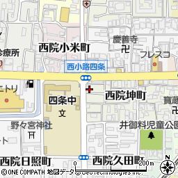京都府京都市右京区西院坤町3周辺の地図