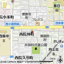 京都府京都市右京区西院坤町109周辺の地図