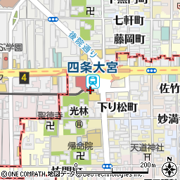京福四条大宮駅南公衆トイレ周辺の地図