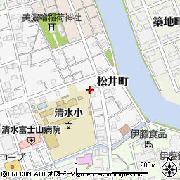 静岡県静岡市清水区松井町周辺の地図