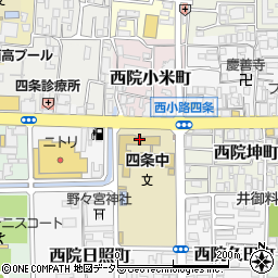 京都市立四条中学校周辺の地図