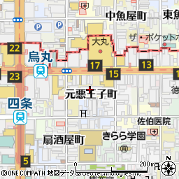京都府京都市下京区元悪王子町42周辺の地図