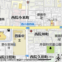 京都府京都市右京区西院坤町5周辺の地図