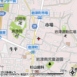 愛知県岡崎市岩津町市場11周辺の地図