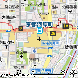 フェラガモ京都高島屋周辺の地図