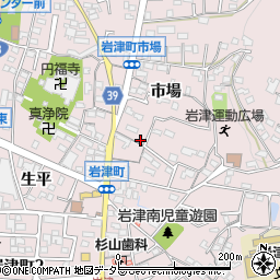 愛知県岡崎市岩津町市場38周辺の地図