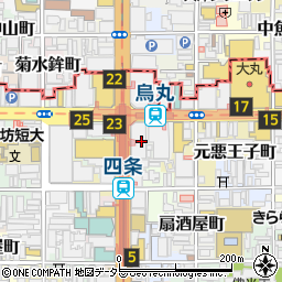 京都府京都市下京区長刀鉾町周辺の地図