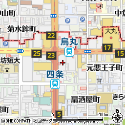 京都府京都市下京区長刀鉾町周辺の地図
