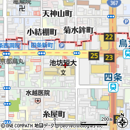 池坊短期大学　こころホール周辺の地図