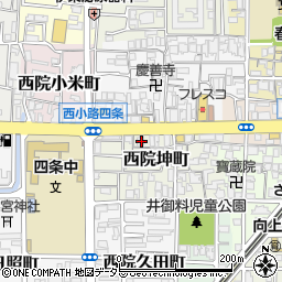 京都府京都市右京区西院坤町57周辺の地図