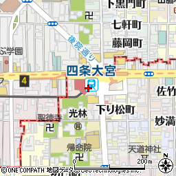 四条大宮駅周辺の地図
