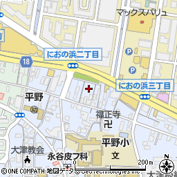滋賀県大津市馬場1丁目9周辺の地図