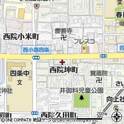 京都府京都市右京区西院坤町59周辺の地図