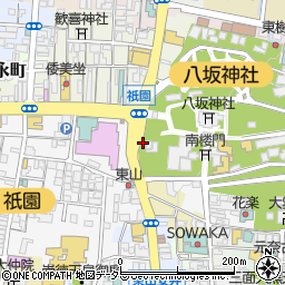 京都祇園らんぷ館周辺の地図