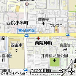 京都府京都市右京区西院坤町56周辺の地図