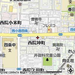 京都府京都市右京区西院坤町61周辺の地図