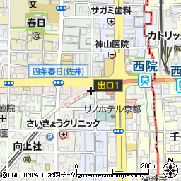 阪急西院駐輪センター周辺の地図