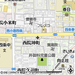 京都府京都市右京区西院坤町102周辺の地図