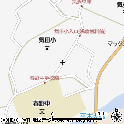 静岡県浜松市天竜区春野町気田602周辺の地図