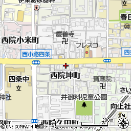 京都府京都市右京区西院坤町60周辺の地図