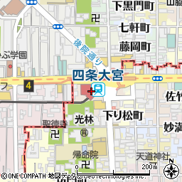 三菱ＵＦＪ銀行京福電鉄四条大宮駅 ＡＴＭ周辺の地図