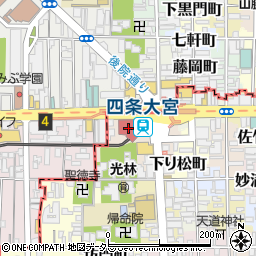 ガスト京都四条大宮店周辺の地図