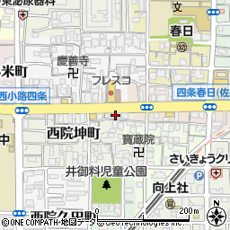 京都府京都市右京区西院坤町105周辺の地図