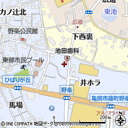 京都府亀岡市篠町野条井ホラ周辺の地図