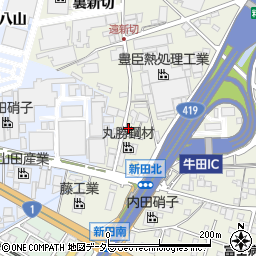 愛知県知立市牛田町新田北60周辺の地図