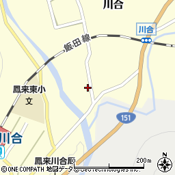 愛知県新城市川合中貝津5周辺の地図
