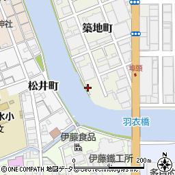 静岡県静岡市清水区築地町4周辺の地図