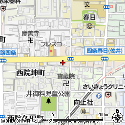 京都府京都市右京区西院坤町108周辺の地図