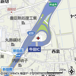 愛知県知立市牛田町新田北29周辺の地図