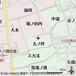 京都府亀岡市中矢田町五ノ坪周辺の地図