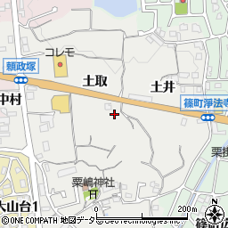 京都府亀岡市篠町浄法寺土取周辺の地図