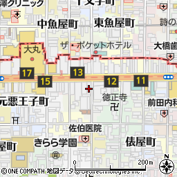 京都府京都市下京区立売中之町107周辺の地図